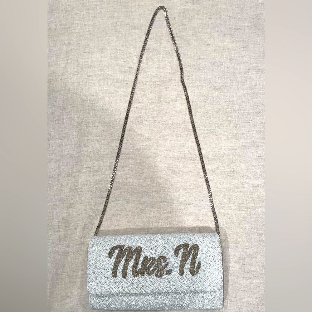 Custom Bridal Bag - Mrs.N ! Perfect condition, no discoloration or imperfections